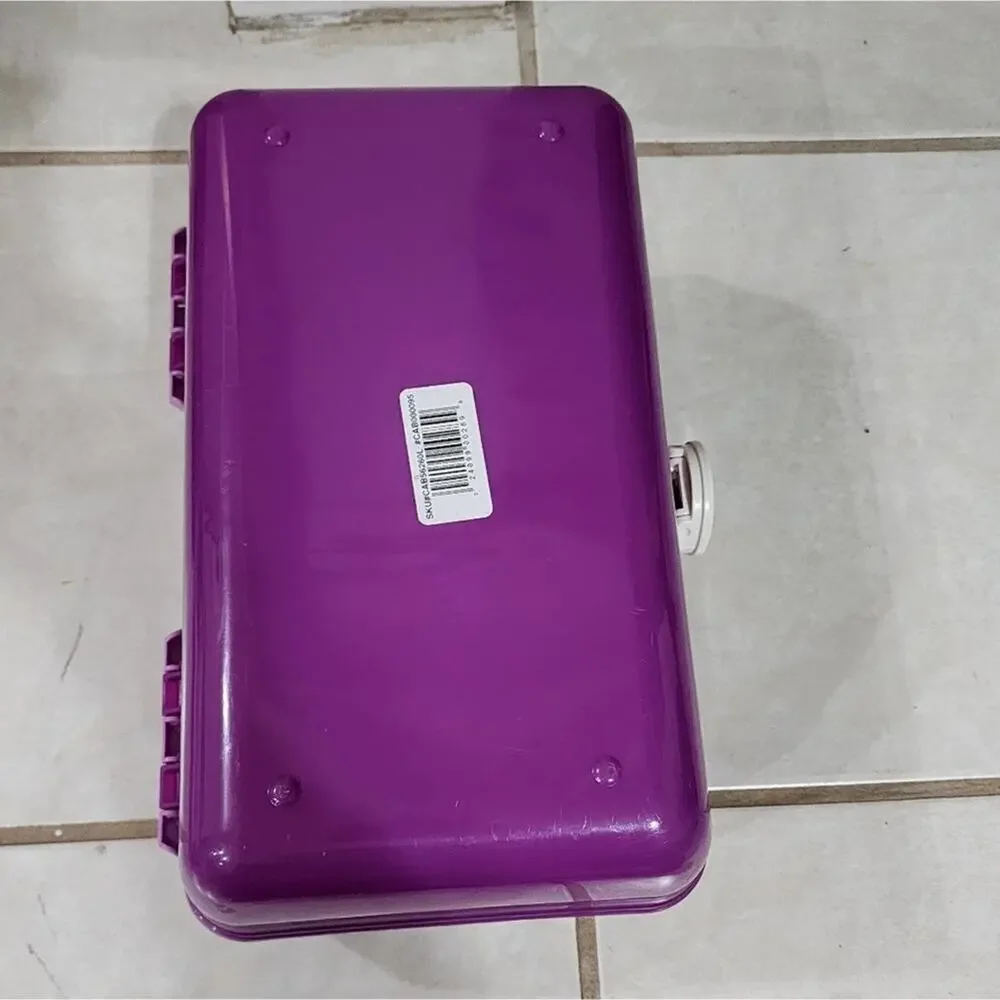 Caboodles purple makeup organizer traveler case made in the‎ USA